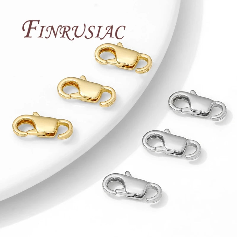 18K Gold Plated Lobster Clasps for Bracelet & Necklace DIY Jewelry Clasp Connector P3