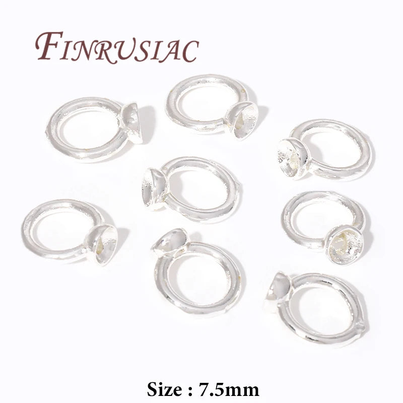 18K Gold Plated Crimp Beads & End Connectors – 4mm Findings Jewelry Findings P3 Silver Plated 20 pieces