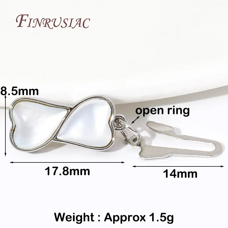 18K Gold Plated Heart Clasp – Pearl Necklace & Bracelet DIY Jewelry Clasp Finding P3 Rhodium Plated 2 Pieces
