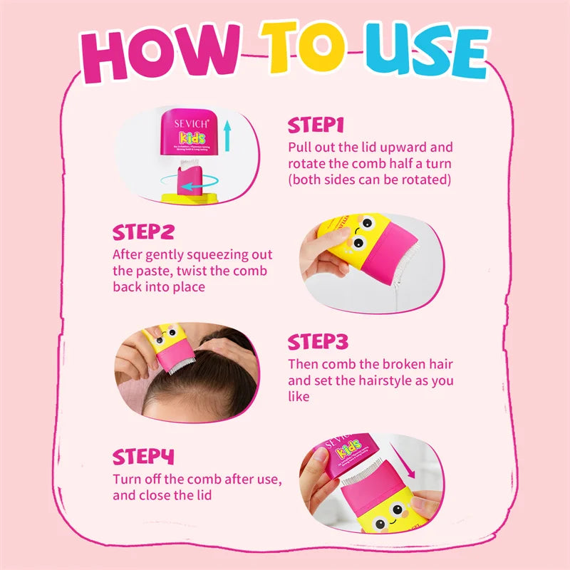 Sevich Kids Hair Styling Gel 80ml | Built-In Comb Flyaway Tamer Kids Hair Styling Gel P3