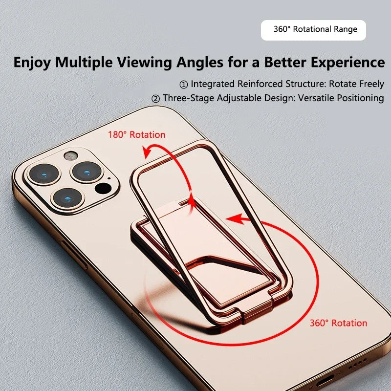 Foldable Metal Phone Ring Holder 360° Finger Kickstand Grip Phone Ring Holder P3