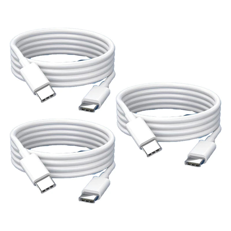 100W USB-C to USB-C Fast Charging Cable | E-Mark PD Cord USB-C Charging Cable P3 3pcs 2m