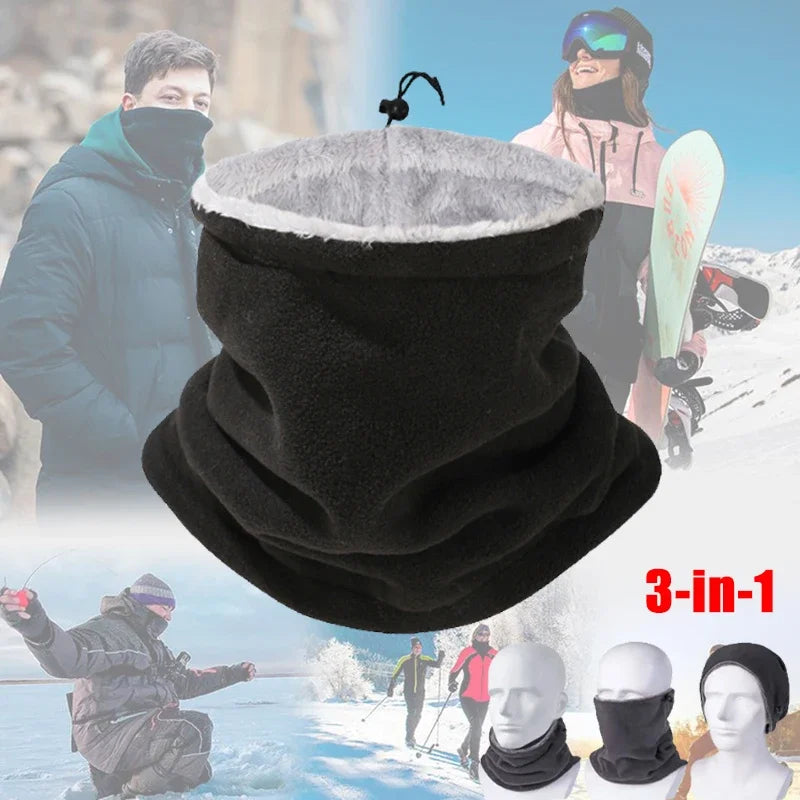 Fleece 3-in-1 Balaclava Neck Gaiter – Windproof Winter Mask Fleece Balaclava Scarf P3