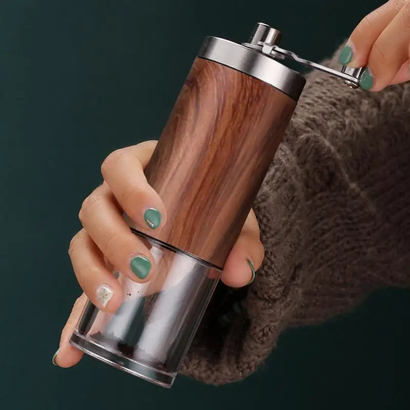 DUTRIEUX Manual Coffee Bean Grinder – Portable Wood & Steel Manual Coffee Grinder P3