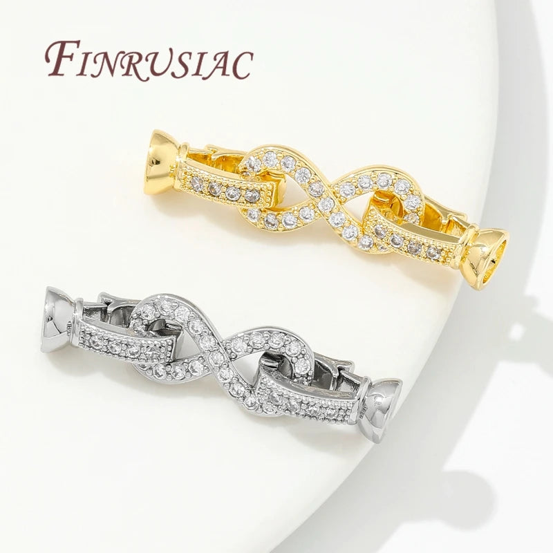 18K Gold Plated Zircon Clasp Connectors – DIY Jewelry Making Jewelry Clasp Connector P3