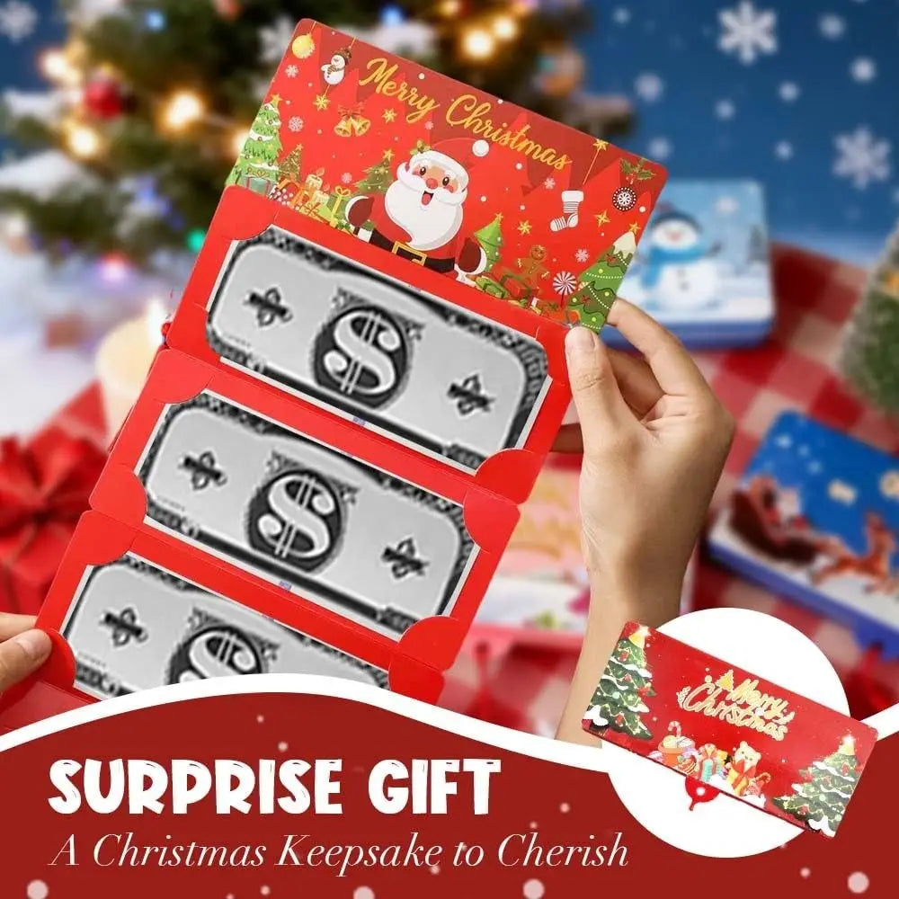 Christmas Cash Gift Envelope – 10 Slots Santa Folding Wallet Holiday Gift Envelope P3