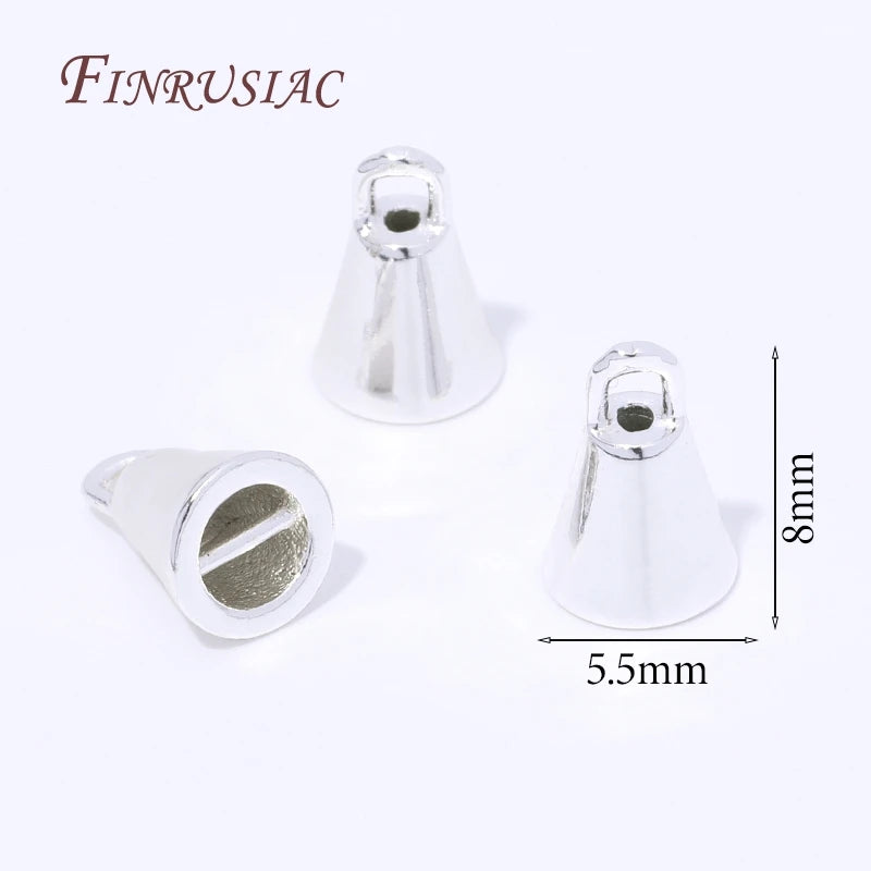 14K Gold Plated Bead End Caps Loop Connectors – DIY Jewelry Jewelry Findings P3 Silver Plated 20 pcs