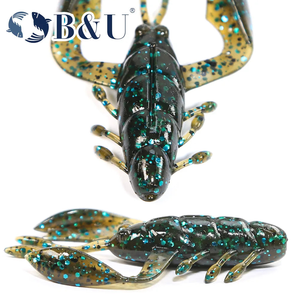 B&U Floating Soft Baits – Crayfish & Shrimp Lures for Bass Soft Fishing Lure P3
