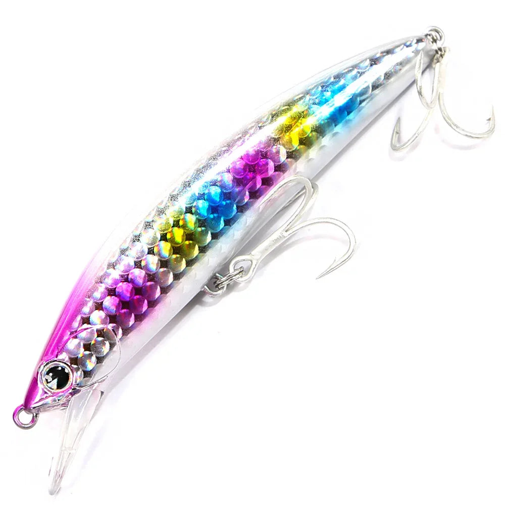 B&U 90mm Sinking Minnow Lure – Saltwater & Freshwater Sinking Minnow Lure P3 pink silvery 1pc-90mm-27.4g
