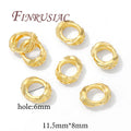 18K Gold Plated Big Hole Spacer Beads 11.5mm DIY Jewelry Gold Spacer Beads P3 18K Gold Plated 5 pcs