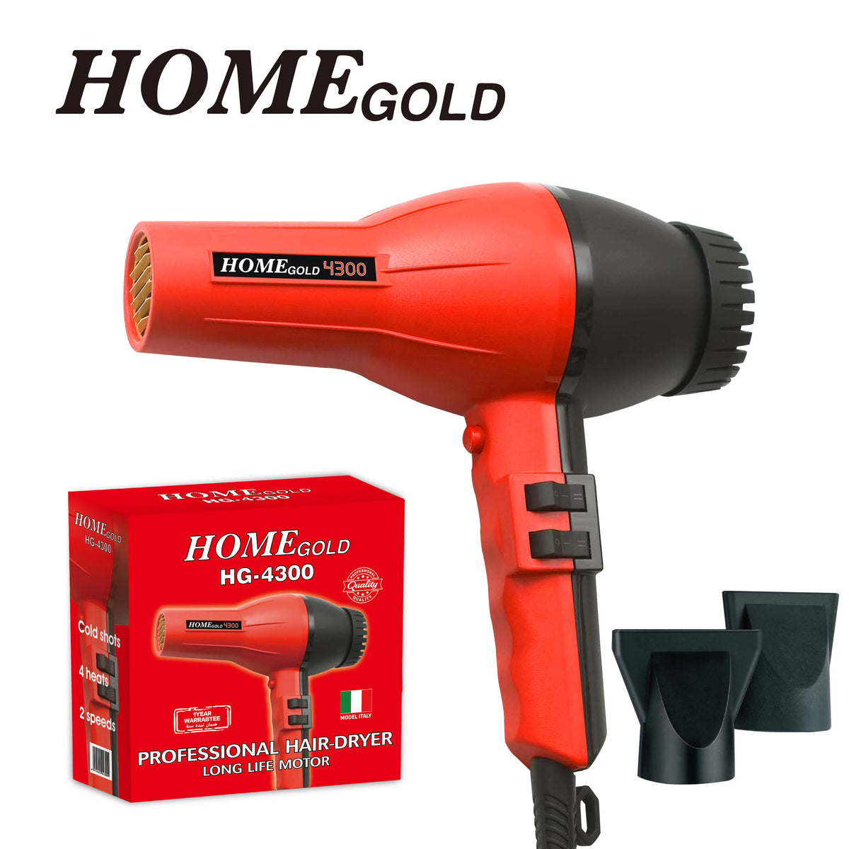 Salon Professional 2500W AC Motor Hair Dryer | Hot & Cold Professional Hair Dryer P3 Orange 3800 US
