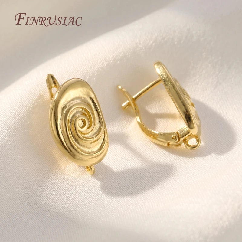 18K Gold Plated Brass Earring Hook Clasps | DIY Jewelry Making Earring Hook Clasps P3