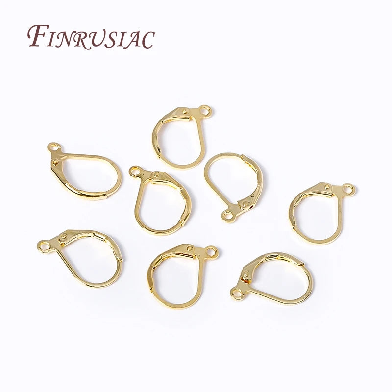 18K Gold Plated French Lever-Back Earring Hooks – DIY Findings Earring Hook Findings P3
