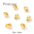 18K Gold Plated Crimp Bead End Caps – DIY Jewelry Findings Jewelry Findings P3 14K Real Gold Plated 20 pieces