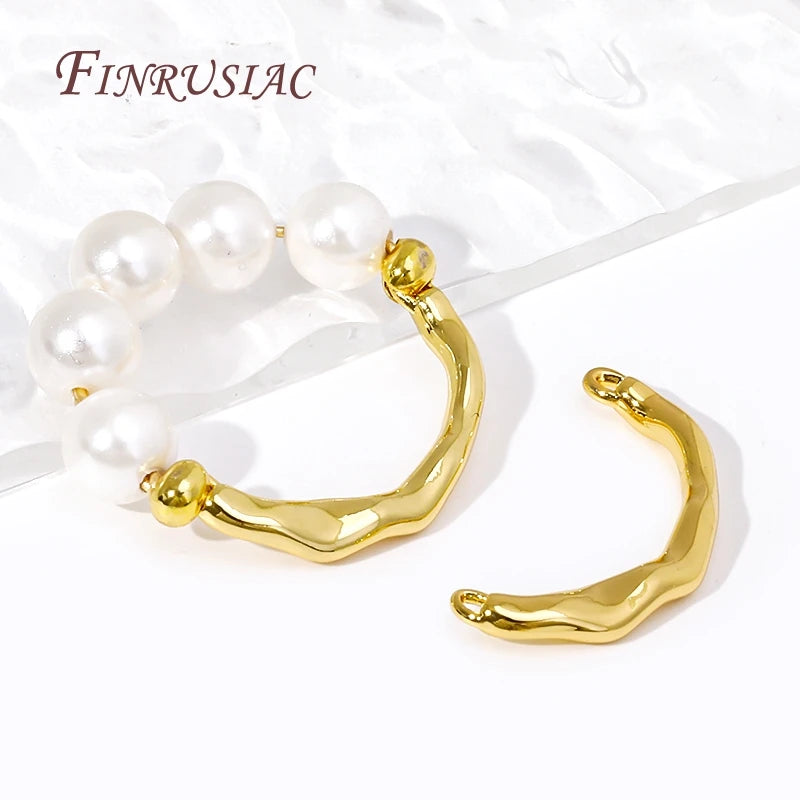 18K Gold Plated Half Circle Connector – DIY Jewelry Findings Jewelry Connector Finding P3