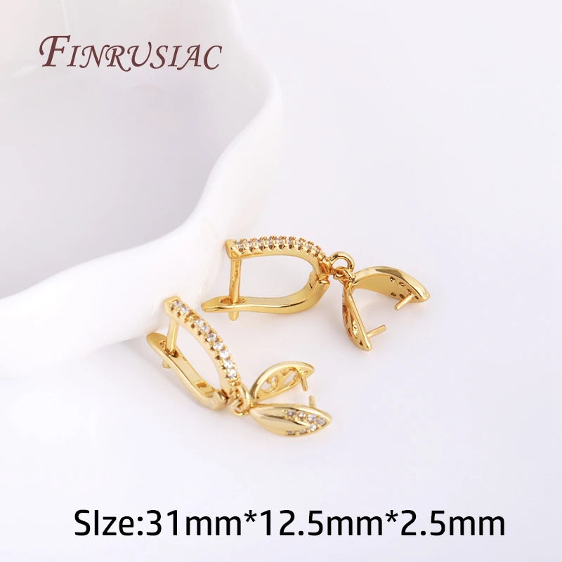 18K Gold Plated Pinch Bail Earring Findings – DIY Jewelry Earring Findings P3 18K real gold plated 1 pair