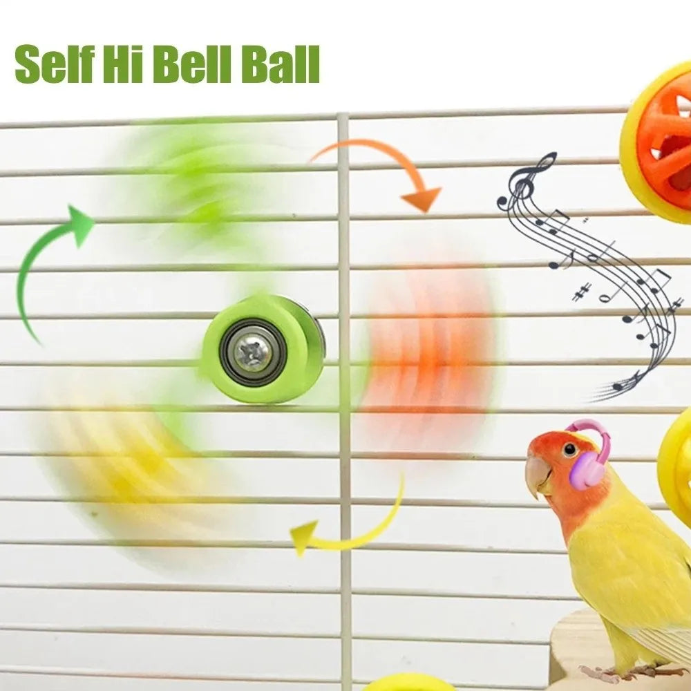 Interactive Rotating Windmill Parrot Toy | Bird Cage Play Toy Bird Cage Toy P3