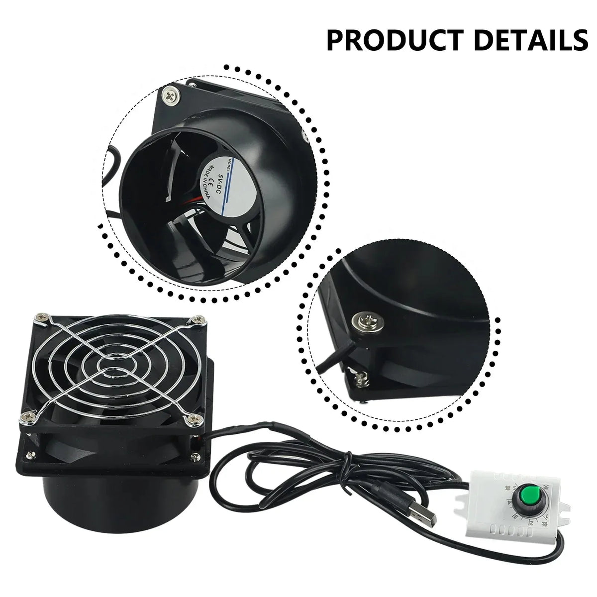 Adjustable Solder Fume Extractor Fan with 1M Duct | USB Powered Fume Extractor Fan P3