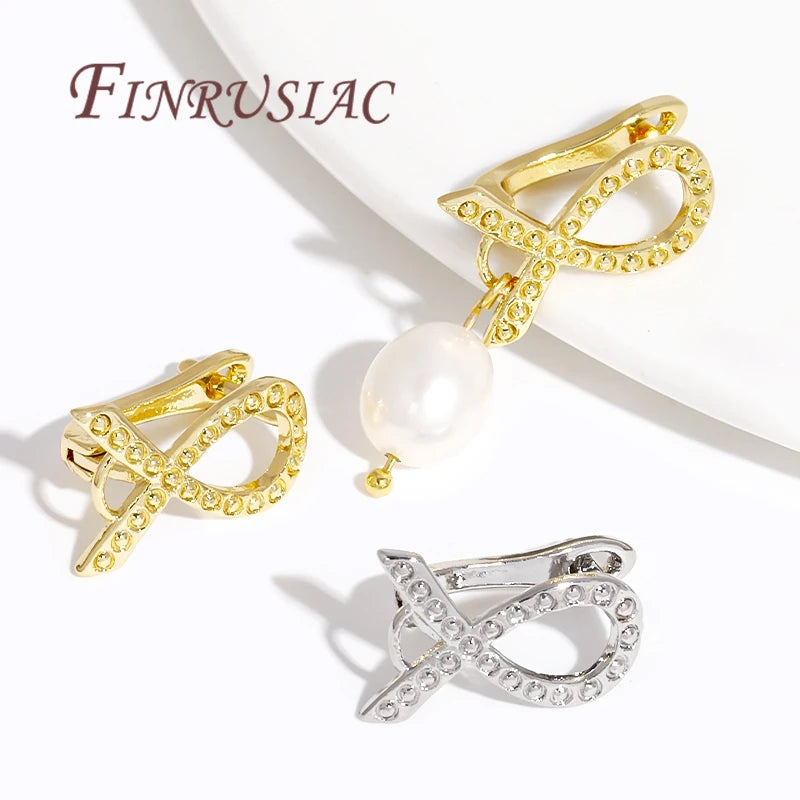 18K Gold Plated Brass Zircon Earwire Hook Clasps – DIY Findings Earring Findings P3