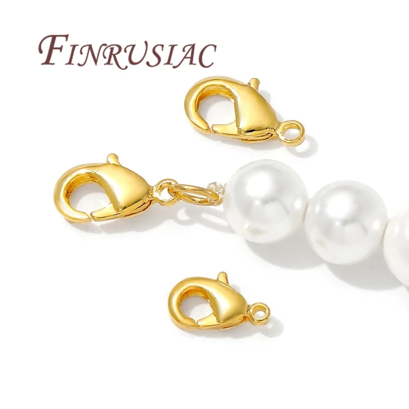 18K Gold Plated Lobster Clasps 10mm 12mm | DIY Jewelry Findings Jewelry Clasps Findings P3