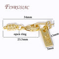 18K Gold Plated Brass Lobster Clasp End Connectors – DIY Jewelry Jewelry Findings P3 18K Gold Plated 2 Pieces