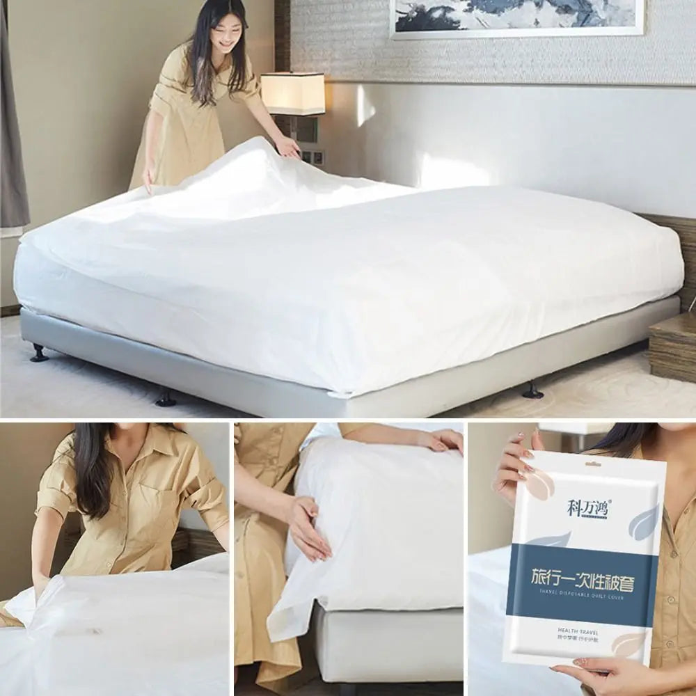 Disposable Travel Bedding Set – Sheet, Duvet Cover & Pillowcase Disposable Bedding Set P3