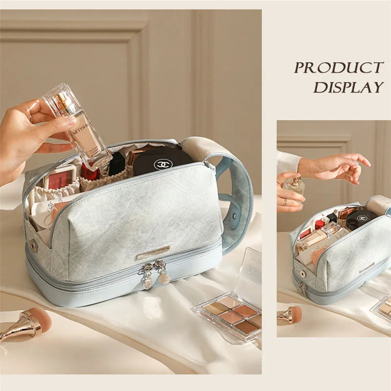 Multi-Compartment PU Leather Makeup Brush Organizer Bag Makeup Brush Bag P3