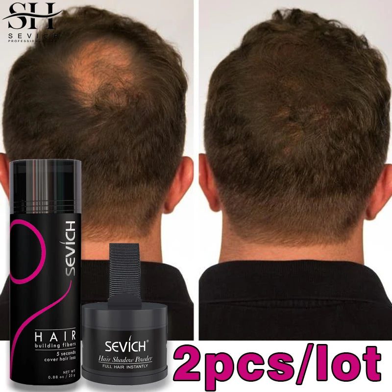 Sevich Keratin Hair Fiber & Hairline Shadow Powder Kit 2pc Hair Fiber Powder Kit P3