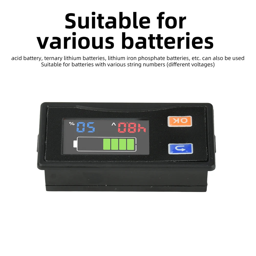 Gaqqee DC 9–120V LCD Voltage Meter & Battery Level Indicator Digital Voltage Meter P3