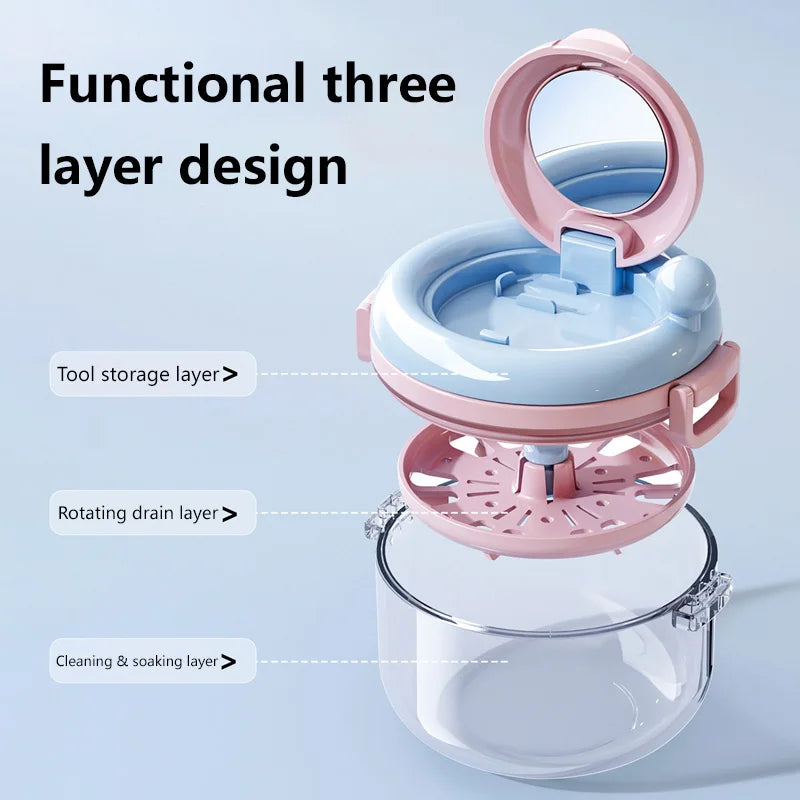 Portable 3-Layer Retainer & Braces Cleaning Storage Box Retainer Storage Case P3