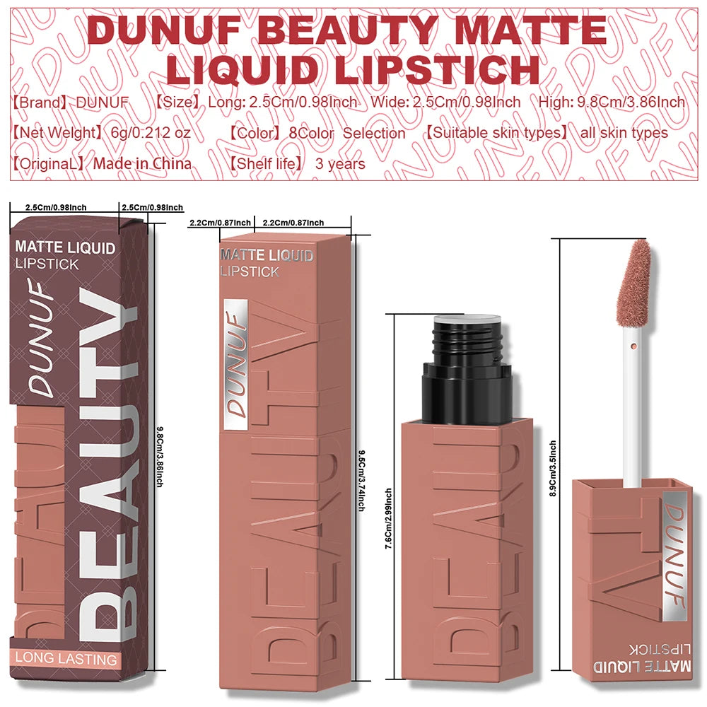 DUNUF Waterproof Lip Gloss – Y2K Non-Transfer Long-Lasting Lip Gloss P3