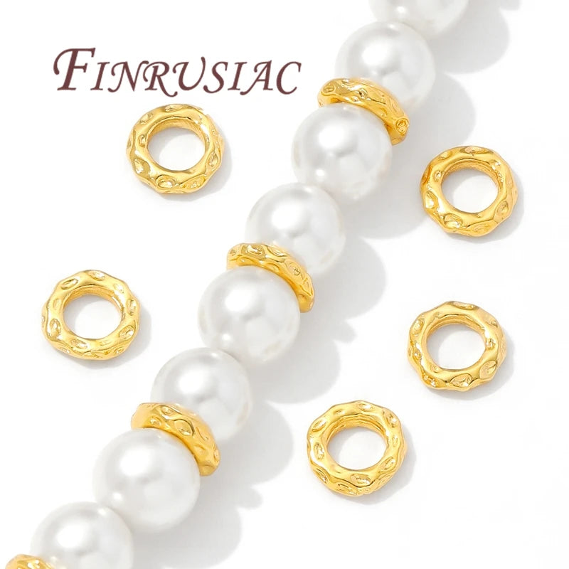 18K Gold Plated Spacer Beads – Brass Bracelet Separator Findings Jewelry Spacer Beads P3
