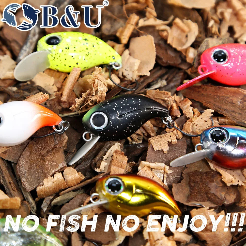 B&U Mini Crankbait Wobbler – Trout Minnow Freshwater Fishing Lure Crankbait Fishing Lure P3
