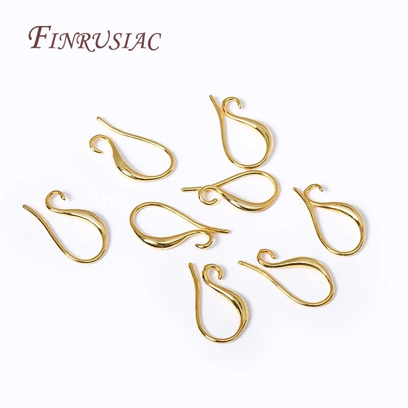 18K Gold Plated Earring Hooks Outside Loop – DIY Ear Wire Earring Findings P3