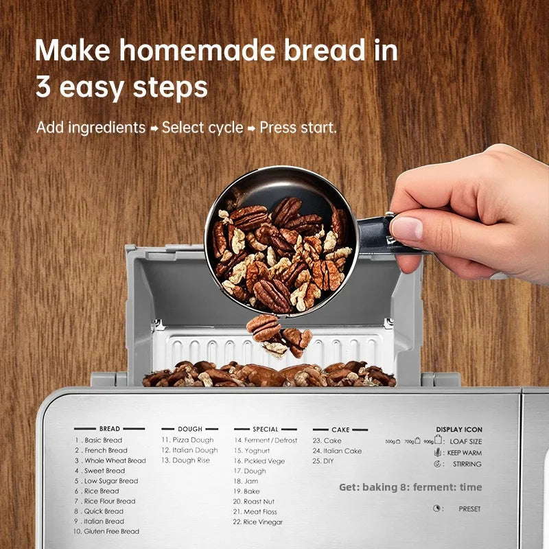 Compact Automatic Electric Bread Maker – Kneads & Proofs Dough Electric Bread Maker P3