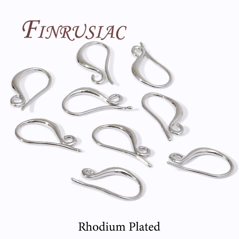 Gold Plated Hypoallergenic Earring Hooks 10pcs – DIY Jewelry Earring Hooks Findings P3 Rhodium Plated 10 pieces