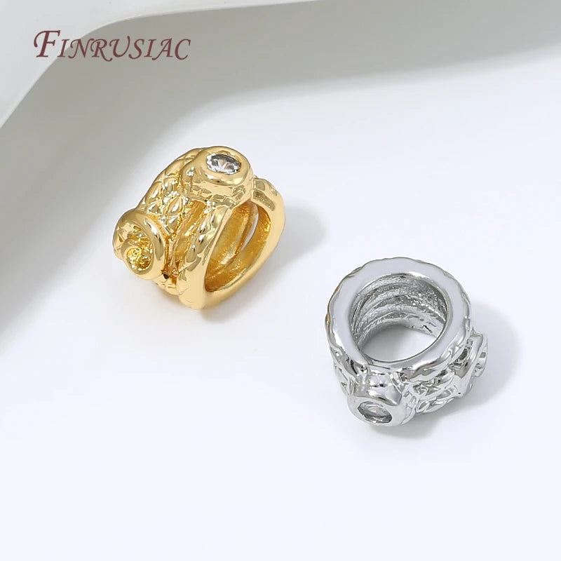 18K Gold Plated CZ Tube Spacer Beads – DIY Jewelry Making Jewelry Spacer Beads P3