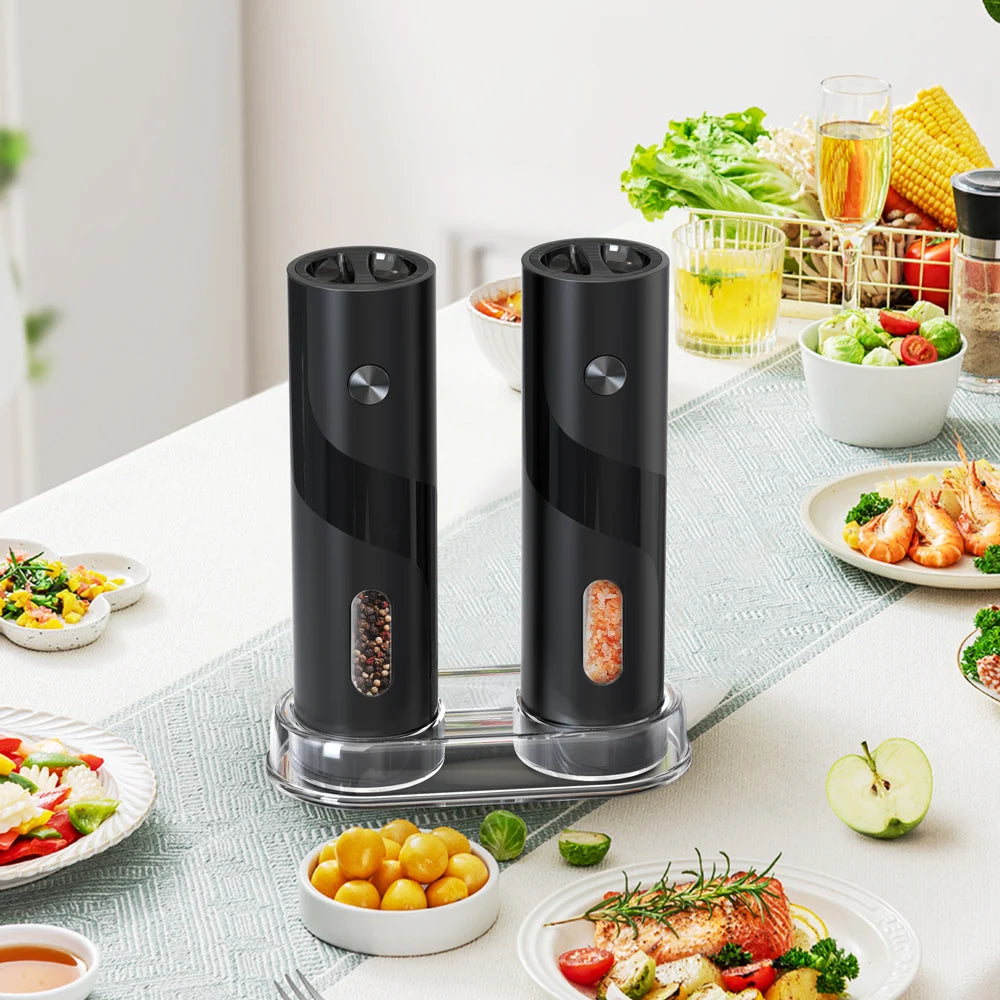 CLITON Electric Salt & Pepper Grinder Set with LED Light Electric Spice Grinder P3