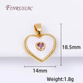 18K Gold Plated Brass Heart Pendant | Shell DIY Jewelry Charm Jewelry Pendant Charm P3 18K Real Gold Plated 1 Piece