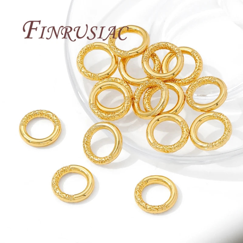18K Gold Plated Round Connector Rings – DIY Jewelry Making Jewelry Connector Rings P3