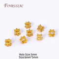 18K Gold Plated Brass Flower Spacer Bead Caps | DIY Jewelry Jewelry Spacer Beads P3 18K Gold Plated-6MM 15 pcs