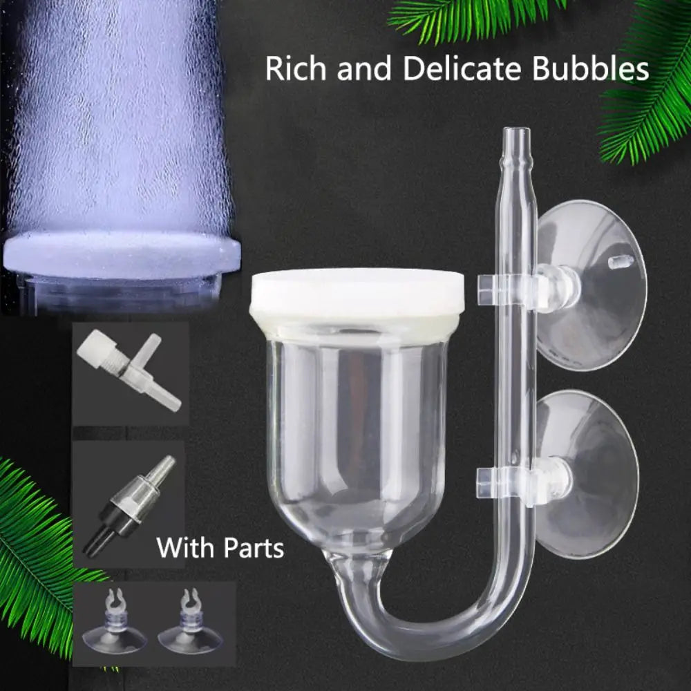 Glass CO2 Diffuser Atomizer for Planted Aquarium Tanks Aquarium CO2 Diffuser P3