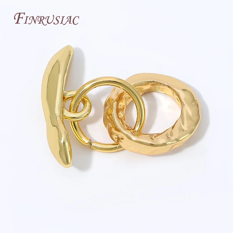 18K Gold Plated Hammered OT Toggle Clasp – DIY Jewelry Toggle Clasp Finding P3