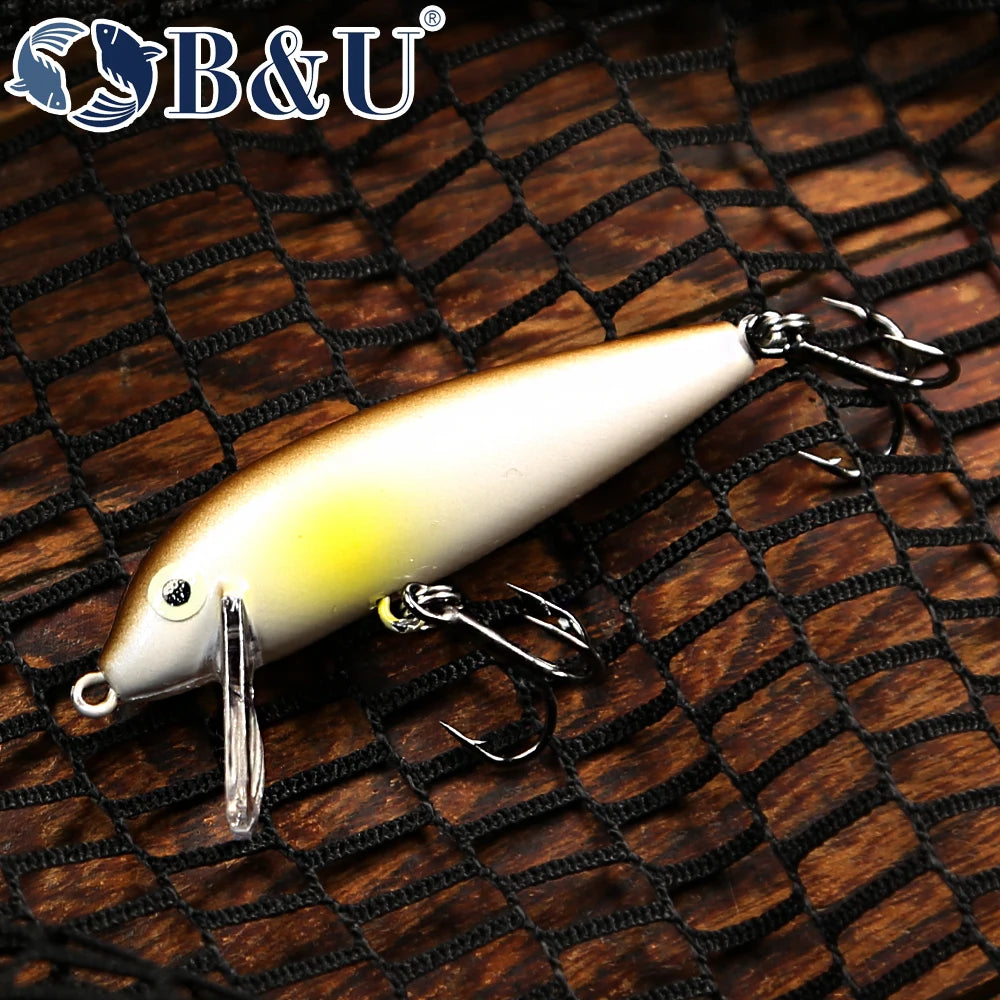 B&U 46mm 5g Sinking Minnow Jerkbait – Trout Bass Hard Lure Sinking Minnow Lure P3