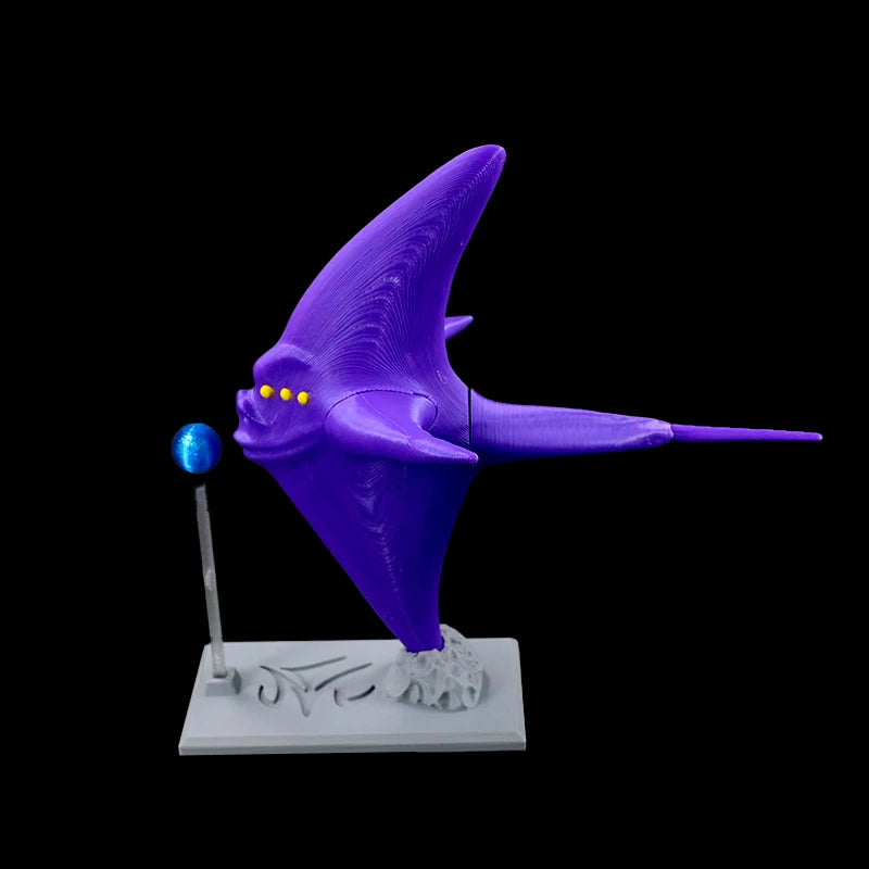 3D Printed Articulated Tentacle Creature – Mayan Desk Decor Collectible Model Toy P3 Fish E