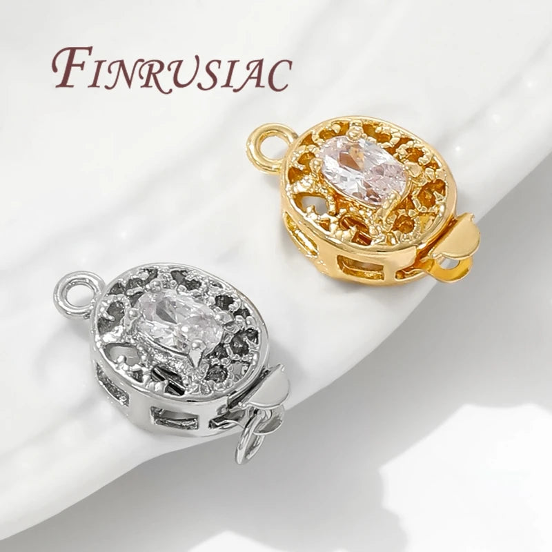 18K Gold Plated Bead Safety Clasp for Bracelets – 19mm Jewelry Clasp Finding P3