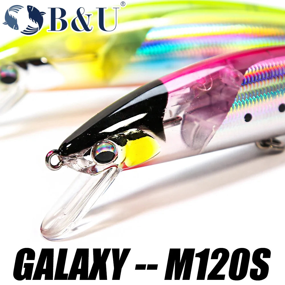 B&U 120mm Sinking Minnow Lure – Pike Bass Trout Crankbait Sinking Minnow Lure P3