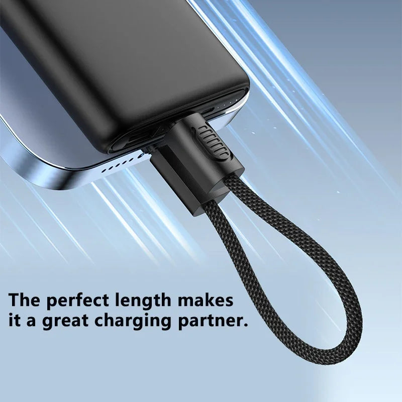 PD 60W Short USB-C Fast Charging Cable 18cm – iPhone & Android USB-C Charging Cable P3