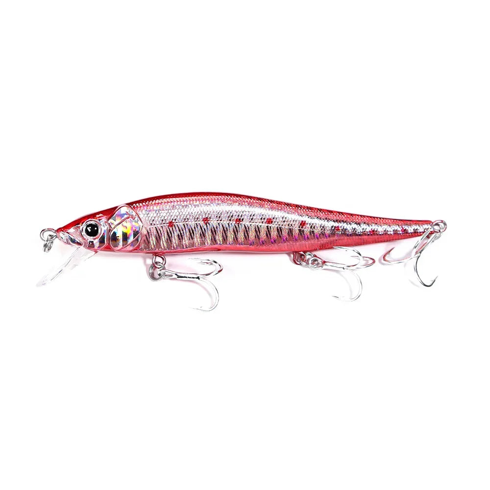 B&U 110mm Floating Minnow Jerkbait – Saltwater Freshwater Lure Fishing Hard Lure P3 red 1pc-110mm-13.4g