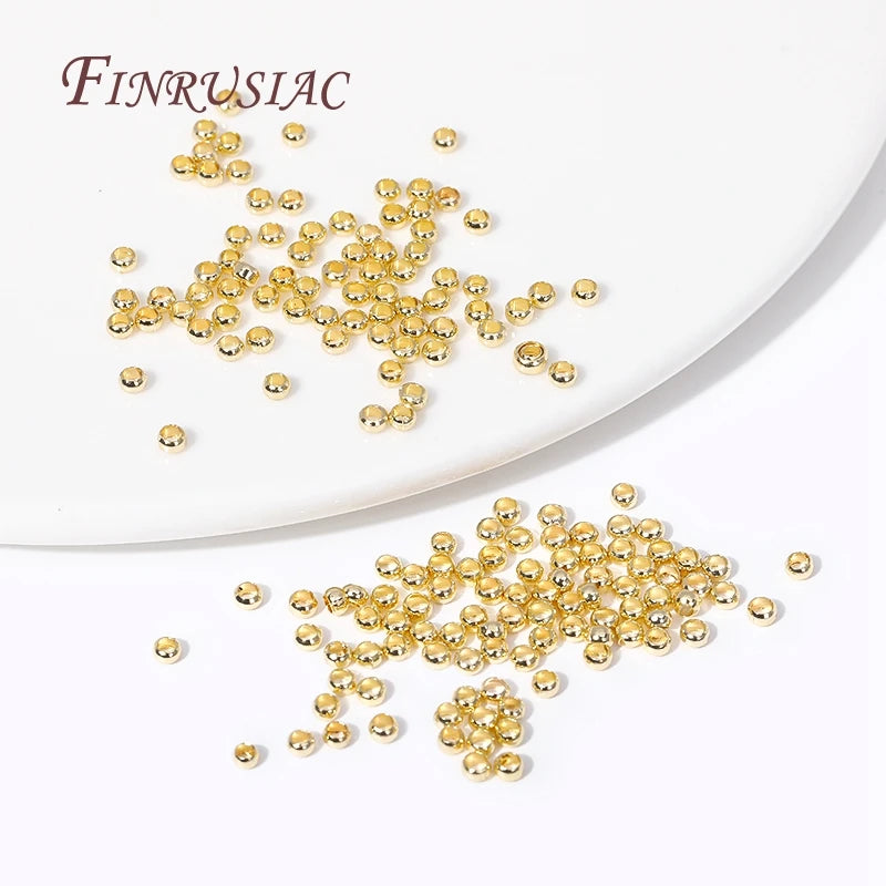 2.5mm 18K Gold Plated Crimp End Beads | DIY Jewelry Findings Jewelry Findings P3